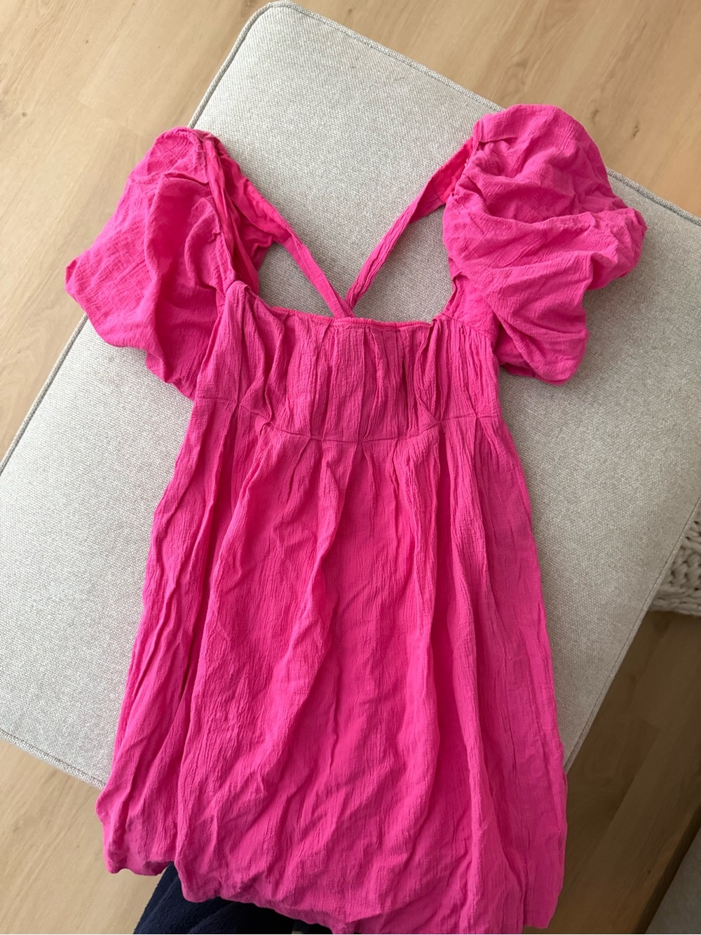 Pink Babydoll Mini Dress